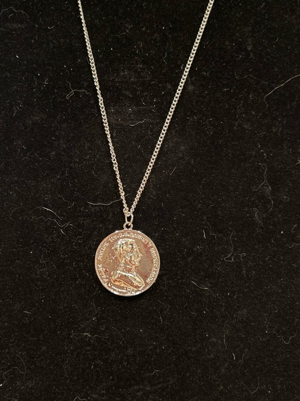 Sterling Silver Coin Pendant Necklace - Silver